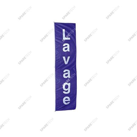Blue banner inscribed "LAVAGE" 4x1m