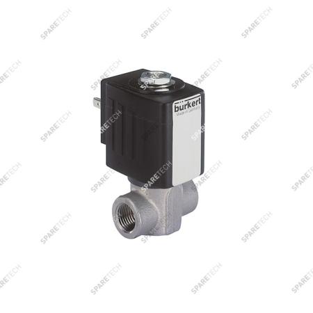 Stainless steel HP solenoid valve 6240, 6mm 250bar, G1/4" 24VAC VDC