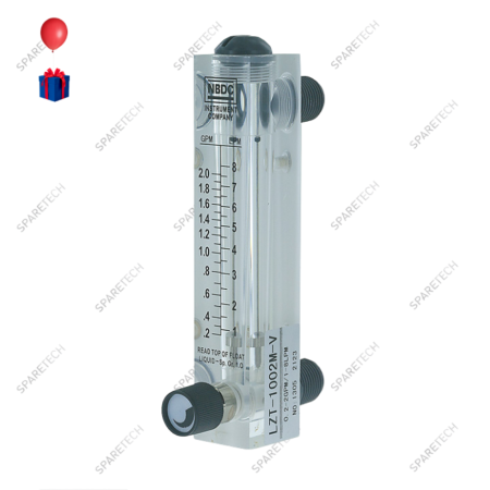 Flowmeter 1000L/h, M1/2" , with regulation valve, back mount