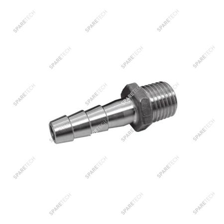 Stainless steel hose barb fitting M1/4" DN6