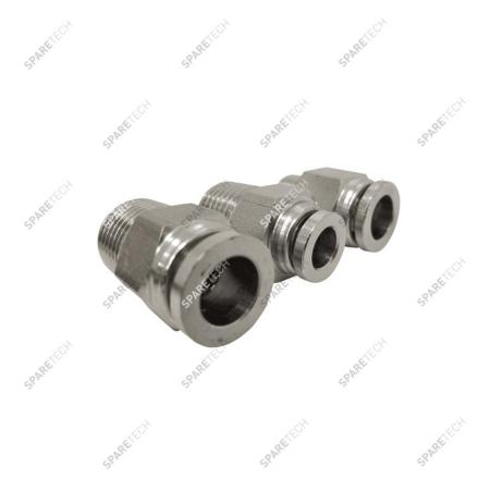Straight connection stainless steel M1/4" for 6-8mm hose