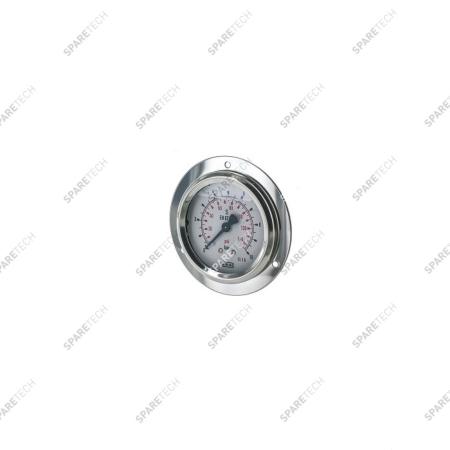 Pressure gauge with flange, back mount 0-10 bar M1/4", D60mm