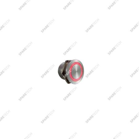 RGB Ring illuminated Piezo switch in aluminium 24VDC 22mm IP68