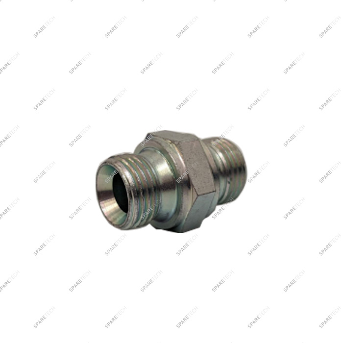 Hex pipe nipple BSP60 MM1/2'' galvanised steel