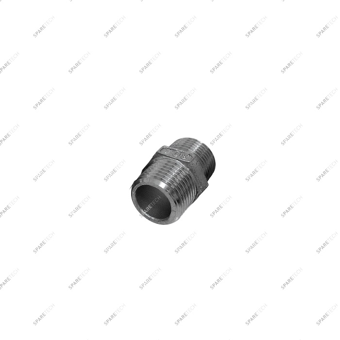 Hex pipe nipple GAZ MM3/8'', Stainless steel
