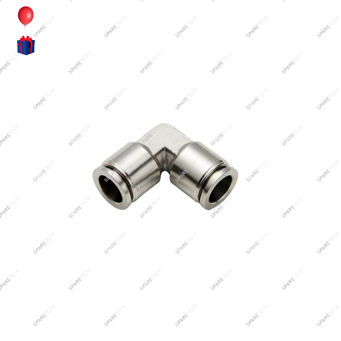 Stainless steel equal elbow 90° for 6-8mm hose