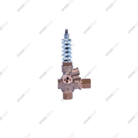 Unloader valve without handle 2xF3/8" + pressure gauge socket F1/4" 