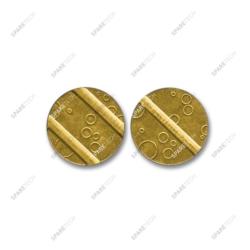 Brass token 27x2mm with 3 grooves (2+1)