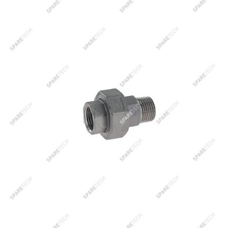 Stainless steel conical union nipple MF1/2"