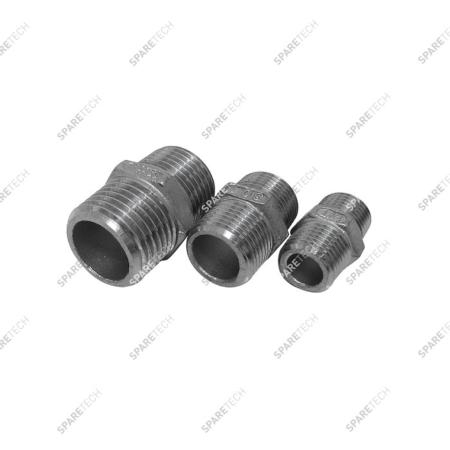 Hex pipe nipple GAZ MM1/2'', Stainless steel