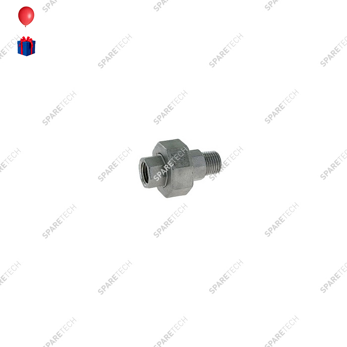 Stainless steel conical union nipple MF1/4"