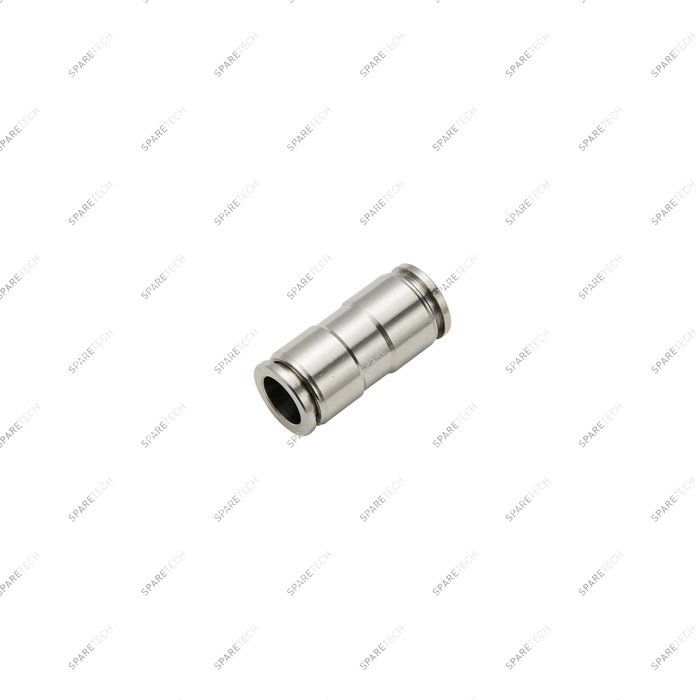 Stainless steel straight union equal for 6-8mm hose