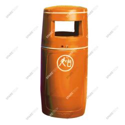 Orange litter bin 90L (without inner bucket) RAL2004