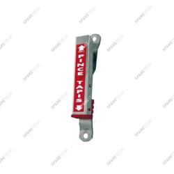 Stainless steel mat clamp with red plastic bumper