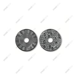 Stainless steel token 26 X 1.85mm with D.6 mm hole (per 100)