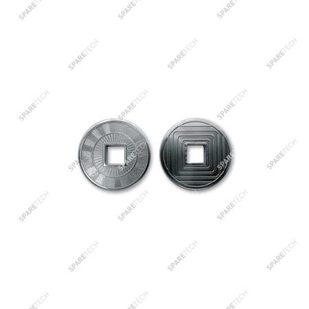 Stainless steel token 21 X 1.9mm with 6mm square hole (per 100)