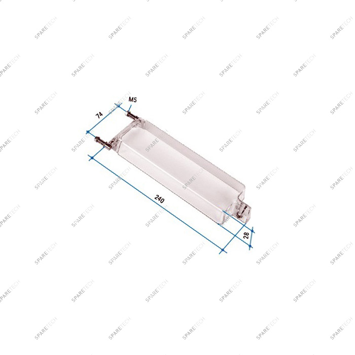 Transparent plexiglass coin acceptor guard + spring Mosmatic