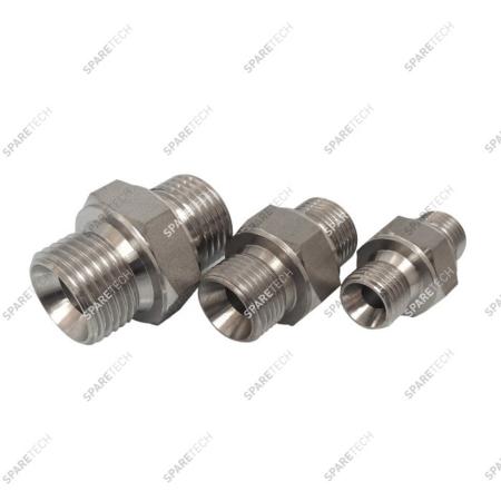 Hex pipe nipple BSP60 MM3/8'', stainless steel