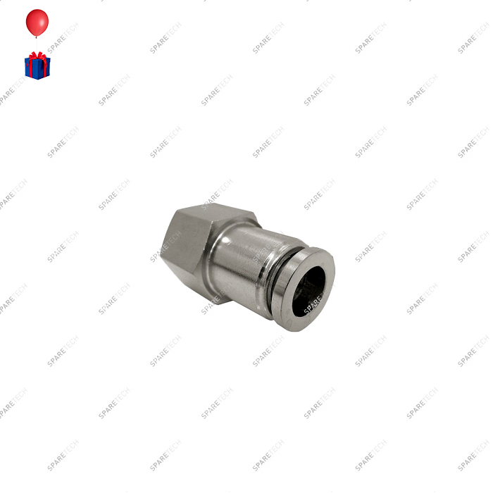 Straight connection stainless steel F1/4" for 6-8mm hose