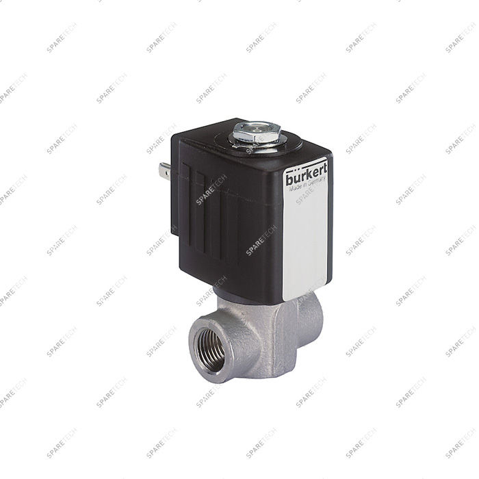 Stainless steel HP solenoid valve 6027, 1.5 mm, 150bar, G1/4" 24VAC