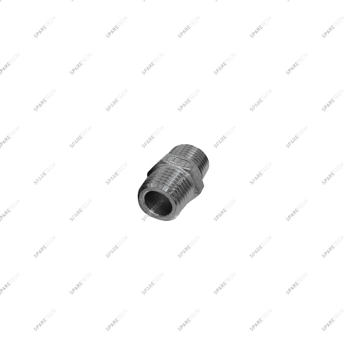 Hex pipe nipple GAZ MM 1/4'', Stainless steel