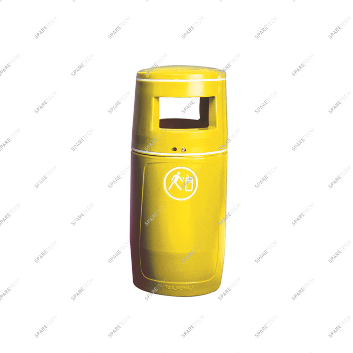 Yellow litter bin 90L (without inner bucket) RAL1018