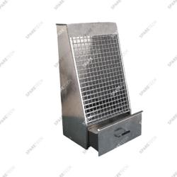Mat slap in galvanized steel with drawer 110x50x30cm