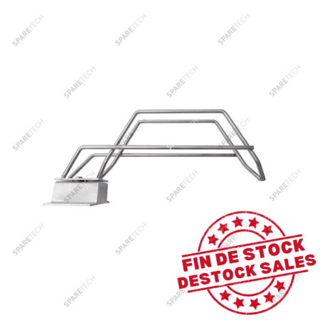 Stainless steel floor mounted bicycle holder with spring 