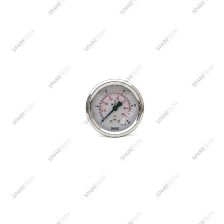 Stainless steel pressure gauge back mount 0-25 bar M1/4'', D.60mm