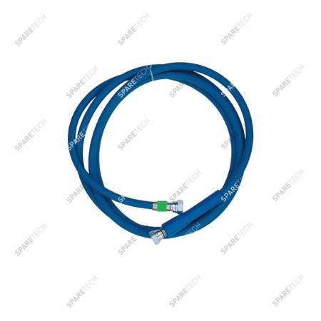 Blue HP hose double wire braid 3.50m FF1/4"