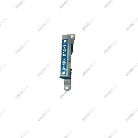 Stainless steel mat clamp with blue plastic bumper