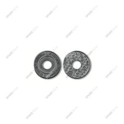 Stainless steel token 20 x 1.85mm with D.6mm hole (per 100)