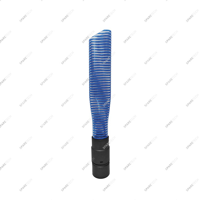 Blue unbreakable nozzle with integrated swivel cuff for 38mm hose