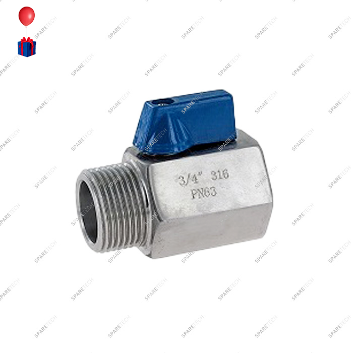 Mini stainless steel ball valve MF 3/4"
