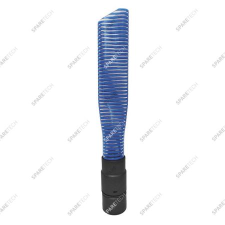 Blue unbreakable nozzle with integrated swivel cuff for 38mm hose