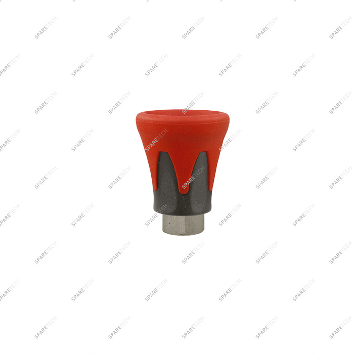 red/black nozzle protection with galvanized nozzle holder F1/4"