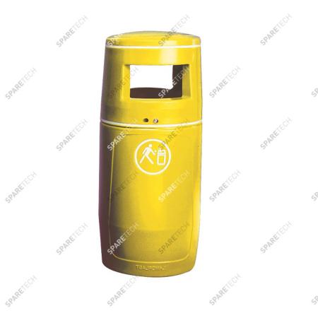 Yellow litter bin 90L (without inner bucket) RAL1018