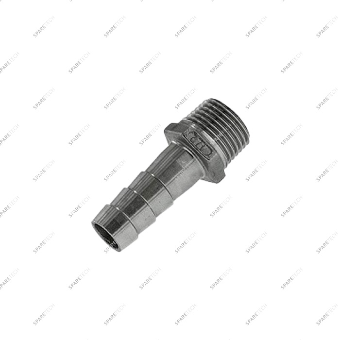 Stainless steel hose barb fitting M1/2" DN12