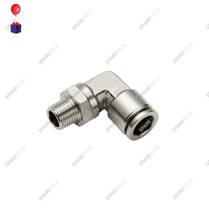 Elbow, stainless steel, M1/4" for 4-6mm hose
