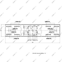 Stainless steel mounting bracket for "Z" booms (120x22x5cm)