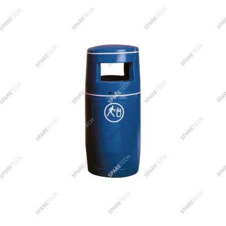 Blue litter bin 90L (without inner bucket) RAL5019