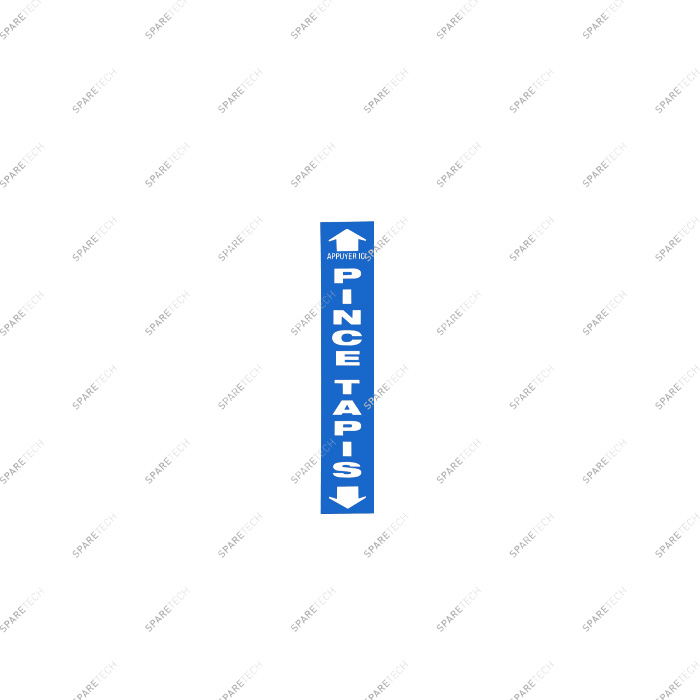 Blue sticker "PINCE TAPIS"