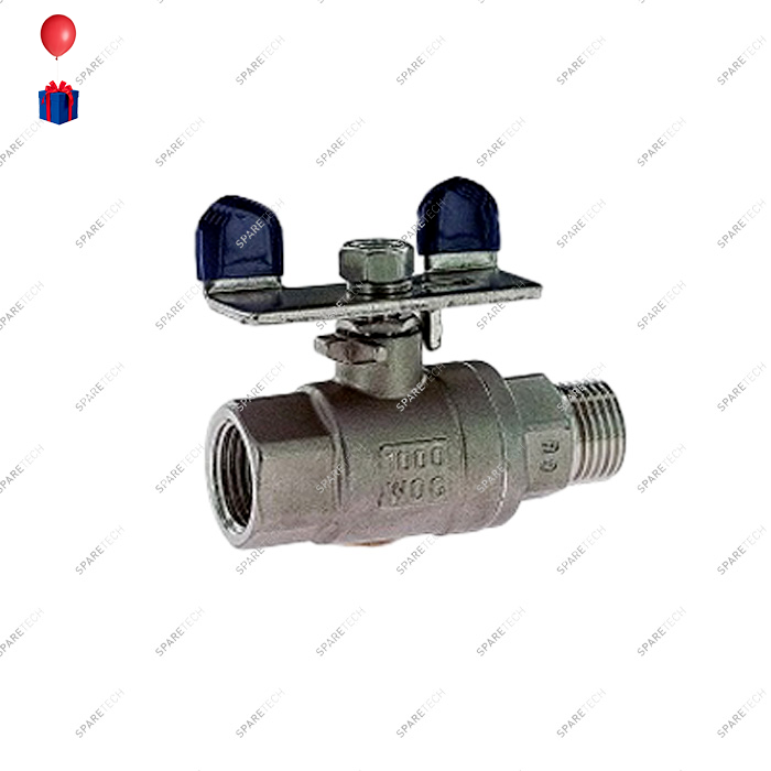 Stainless steel ball valve MF1/2" with a mini "T" handle