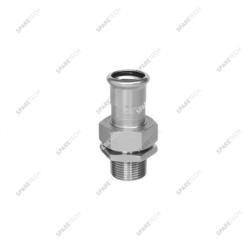 Union adaptor D18 to press and one thread end M1/2"