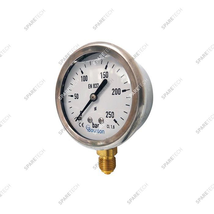 Pressure gauge 0250bar bottom mount M1/4" D60mm