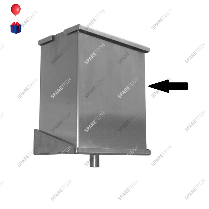 Stainless steel tank F1'', (15X25 H30cm) with cover for HYDROMINDER