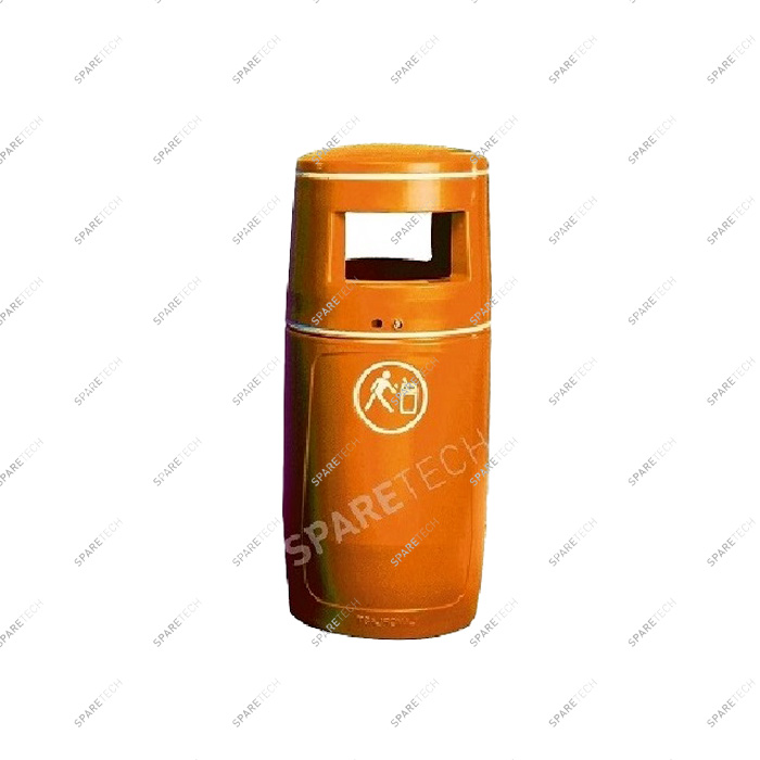 Orange litter bin 90L (without inner bucket) RAL2004