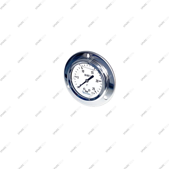 Pressure gauge with flange back mount  0-25 bar M1/4" D.60mm