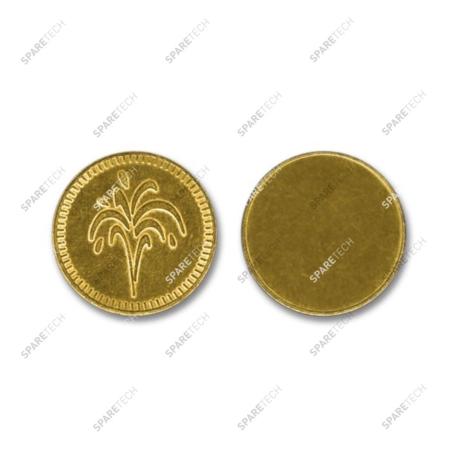 Brass token D32x1.35mm design water spray and hose (per 100)