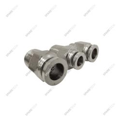 Stainless steel straight connexion M1/8'', 6-8mm hose